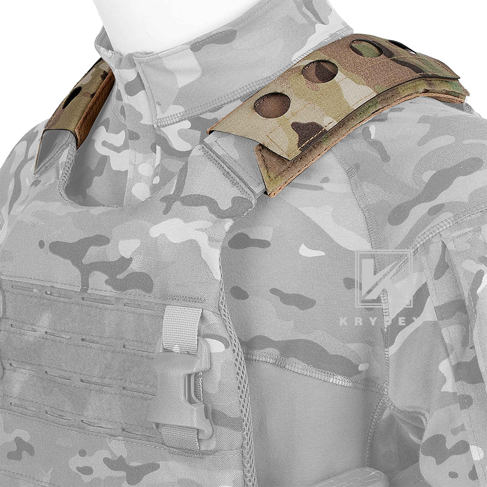 KRYDEX Tactical Breathability Anti-slip Padded Shoulder Pads Strap Cover for Plate Carrier Vest Chest Rig Sling Bag 1Pair