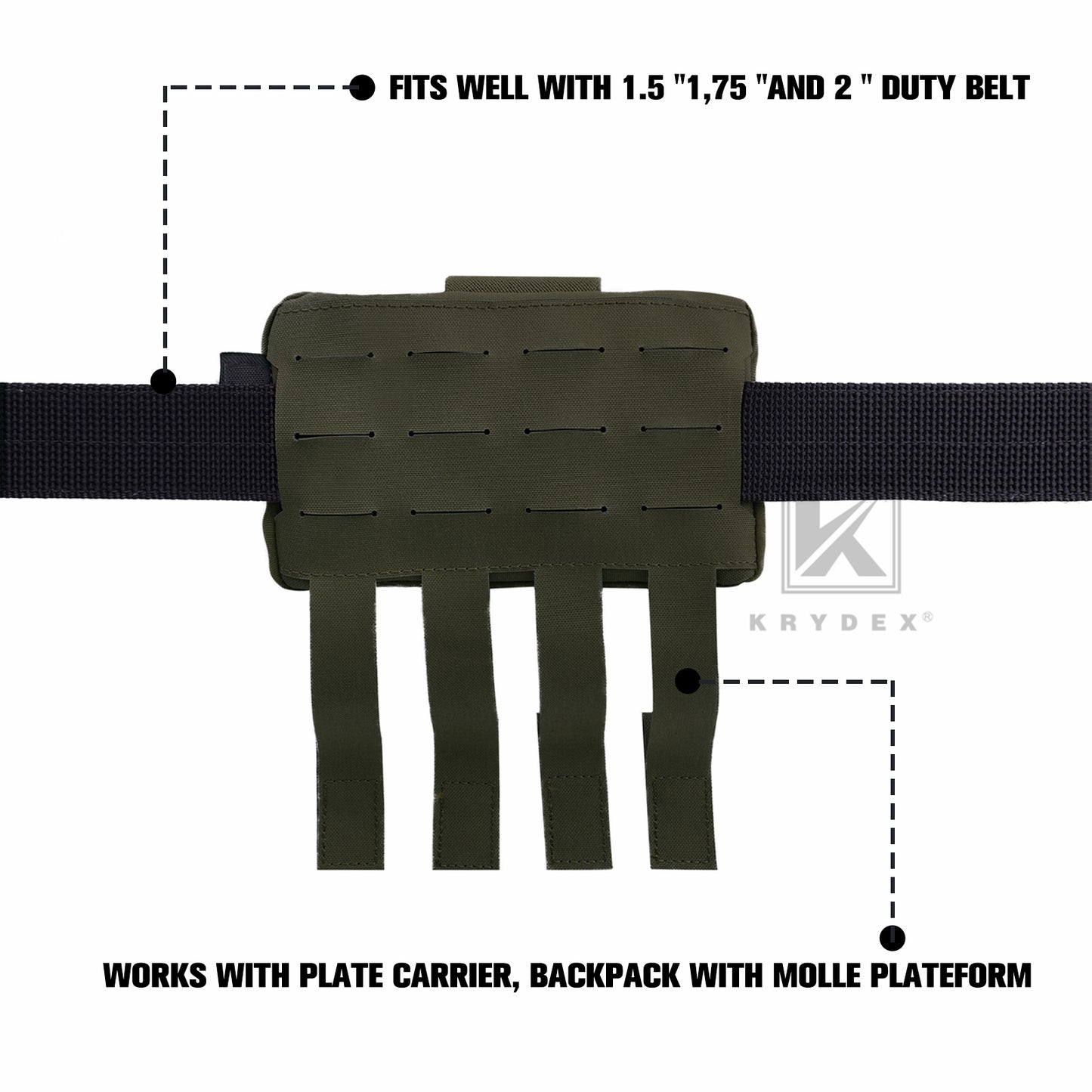 Krydex Tactical FCS Admin Pouch Utility MOLLE / BELT Pouch Storage Organizer Panel