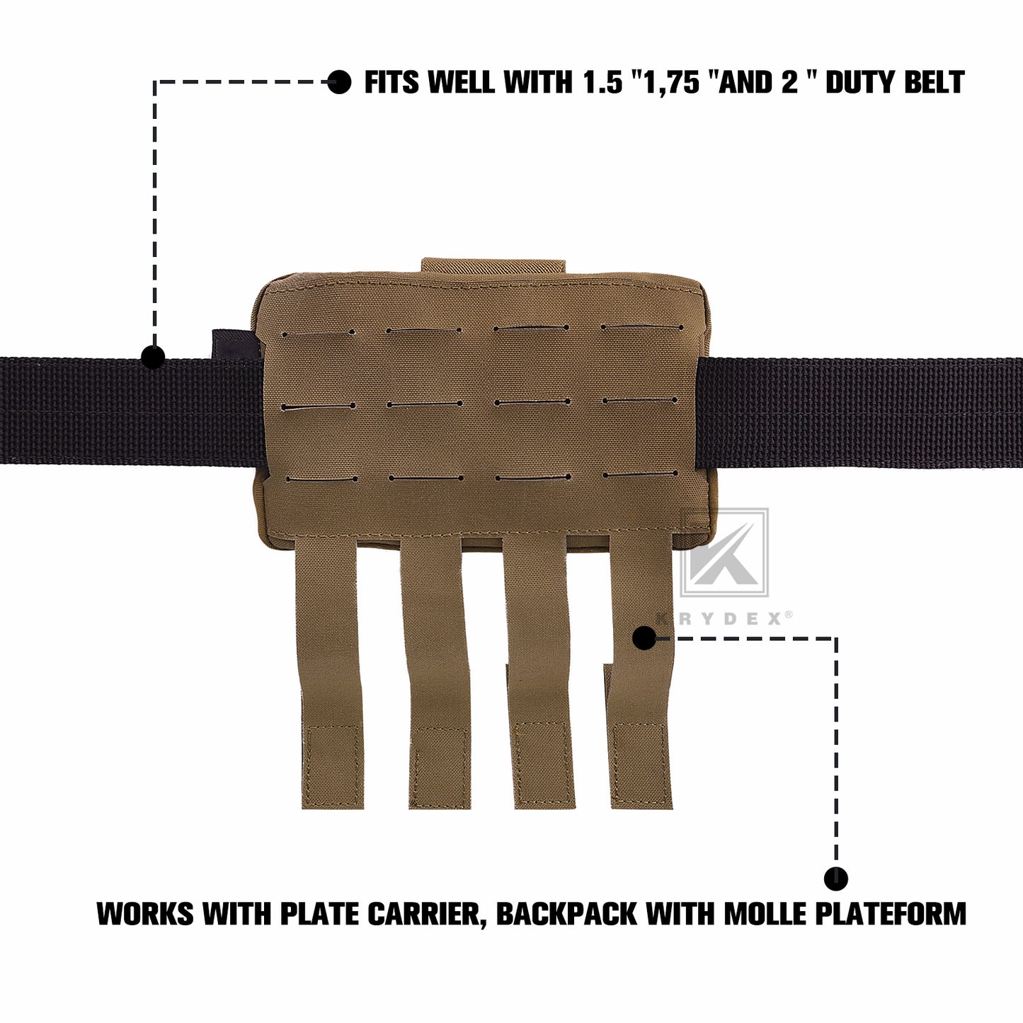 Krydex Tactical FCS Admin Pouch Utility MOLLE / BELT Pouch Storage Organizer Panel
