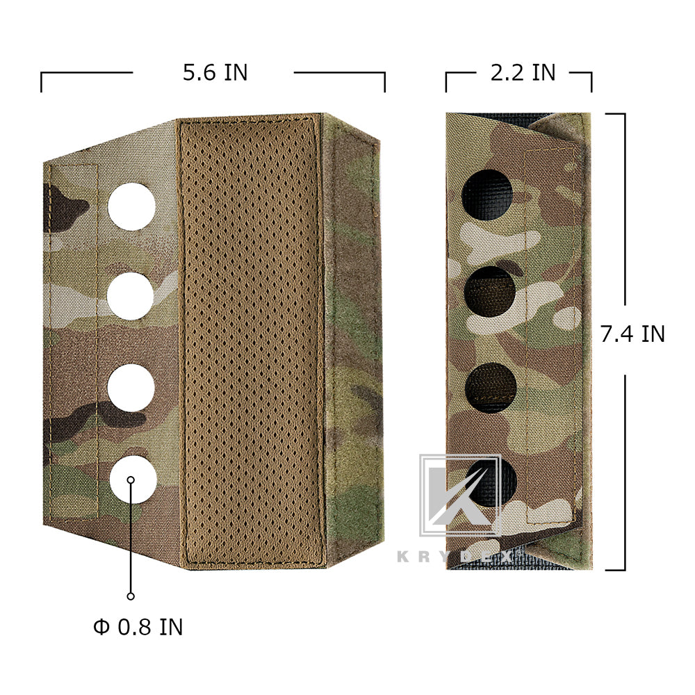 KRYDEX Tactical Breathability Anti-slip Padded Shoulder Pads Strap Cover for Plate Carrier Vest Chest Rig Sling Bag 1Pair