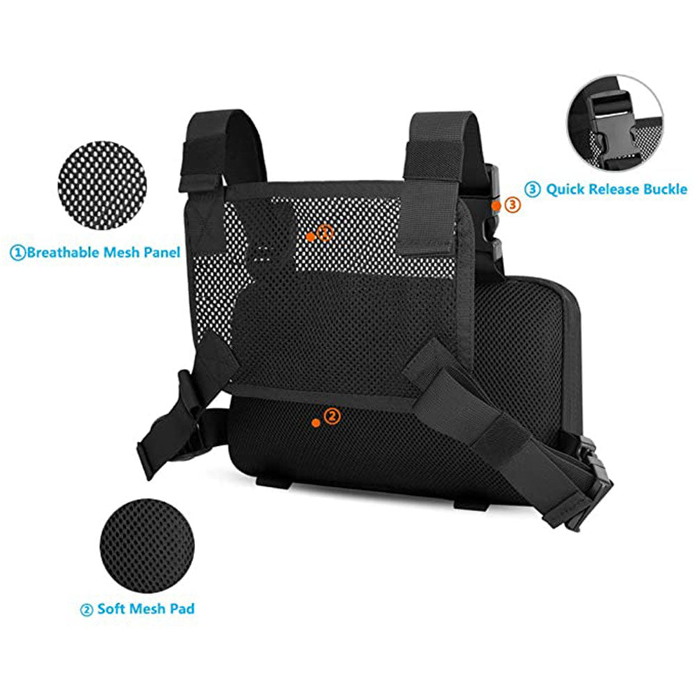 KRYDEX Tactical Concealed Molle Recon Kit Combat Chest Rig Bag Pack Vest Multi-Purpose Outdoor EDC Tool Pouch