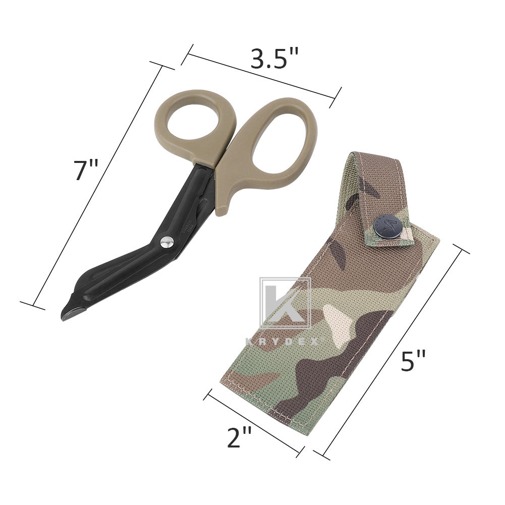 KRYDEX Tactical Medical Shears Pouch Pack & Medical Shears
