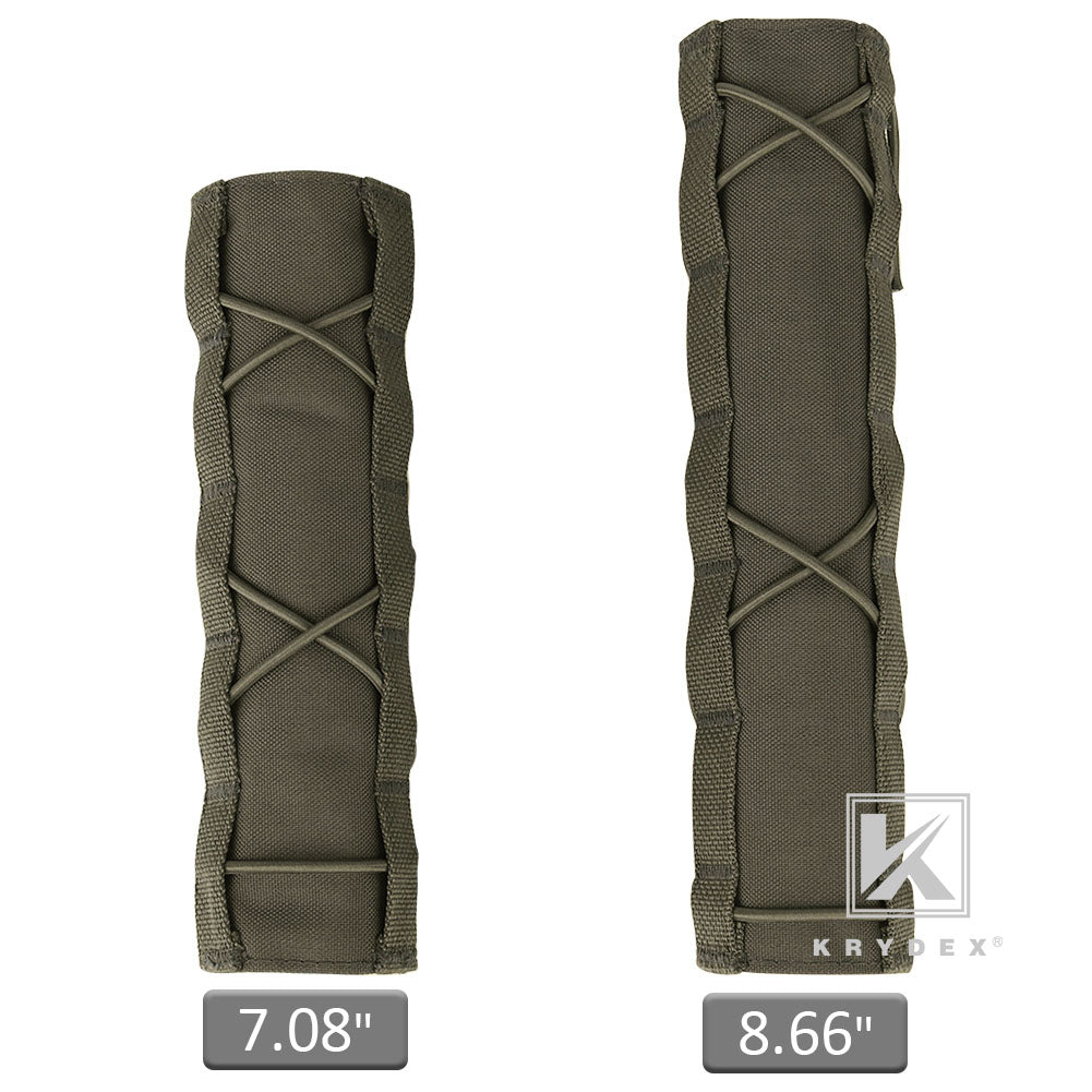 KRYDEX Tactical 7" 18cm Suppressor Silencer Protective Cover Muffler Shield Sleeve Cover Shooting Hunting Airsoft Camouflage Purpose