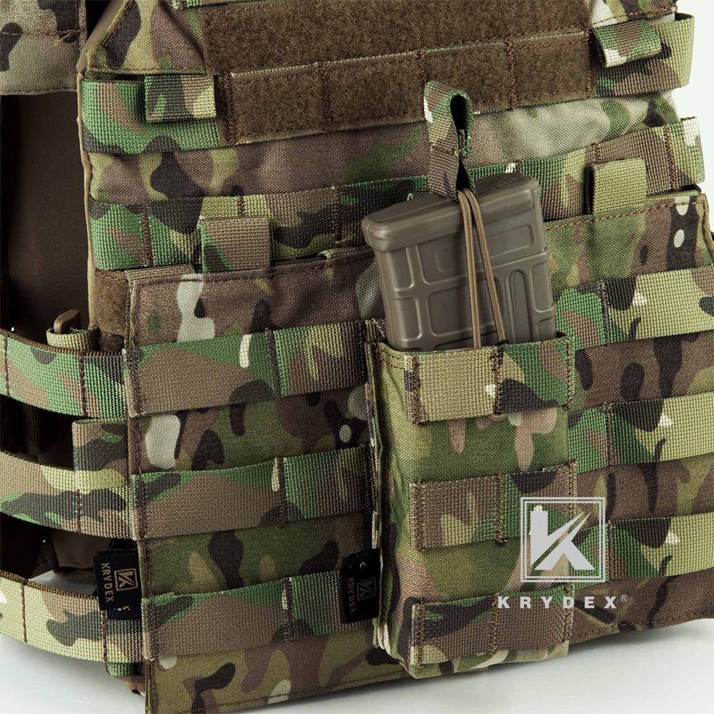 KRYDEX Single 5.56 .223 M4 M16 AR15 Open Top Mag Pouch