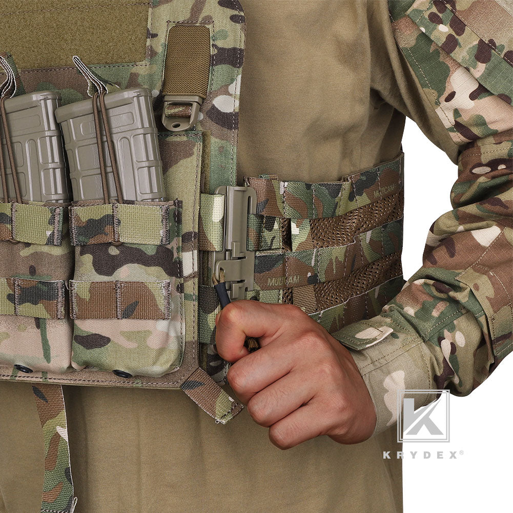 KRYDEX Quick Release Cummerbund Adapter QD Buckle Set 3 Band Molle Cummerbund Plate Carrier Vest 1 Pair
