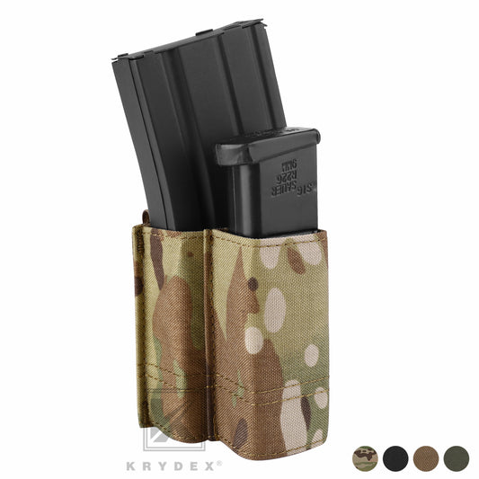 Krydex Tactical .223 5.56 + 9MM Pistol Magazine Pouch Mag Holder Duty Belt & Molle Compatible