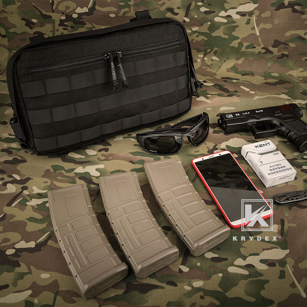 KRYDEX Tactical Concealed Molle Recon Kit Combat Chest Rig Bag Pack Vest Multi-Purpose Outdoor EDC Tool Pouch