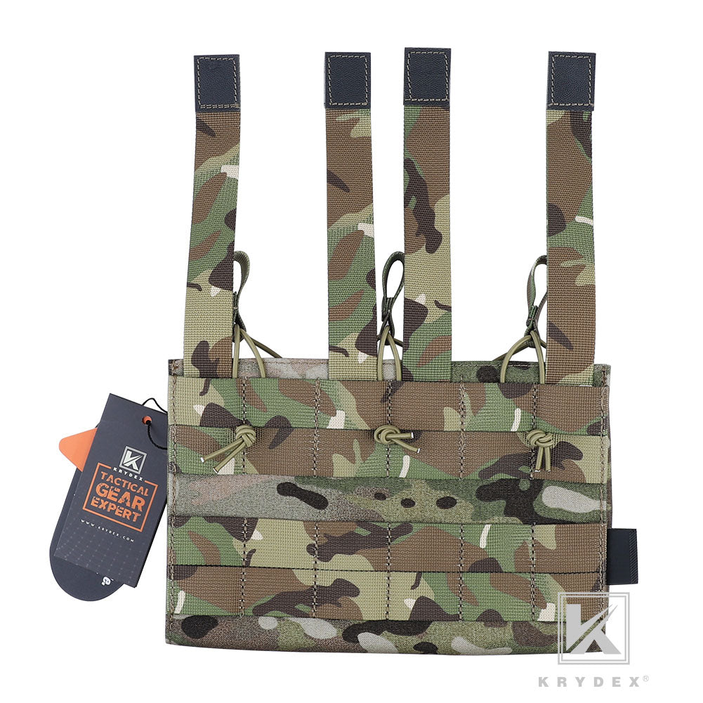 KRYDEX Triple Open Top 5.56 M4 M16 AR15 & Pistol Magazine Pouch