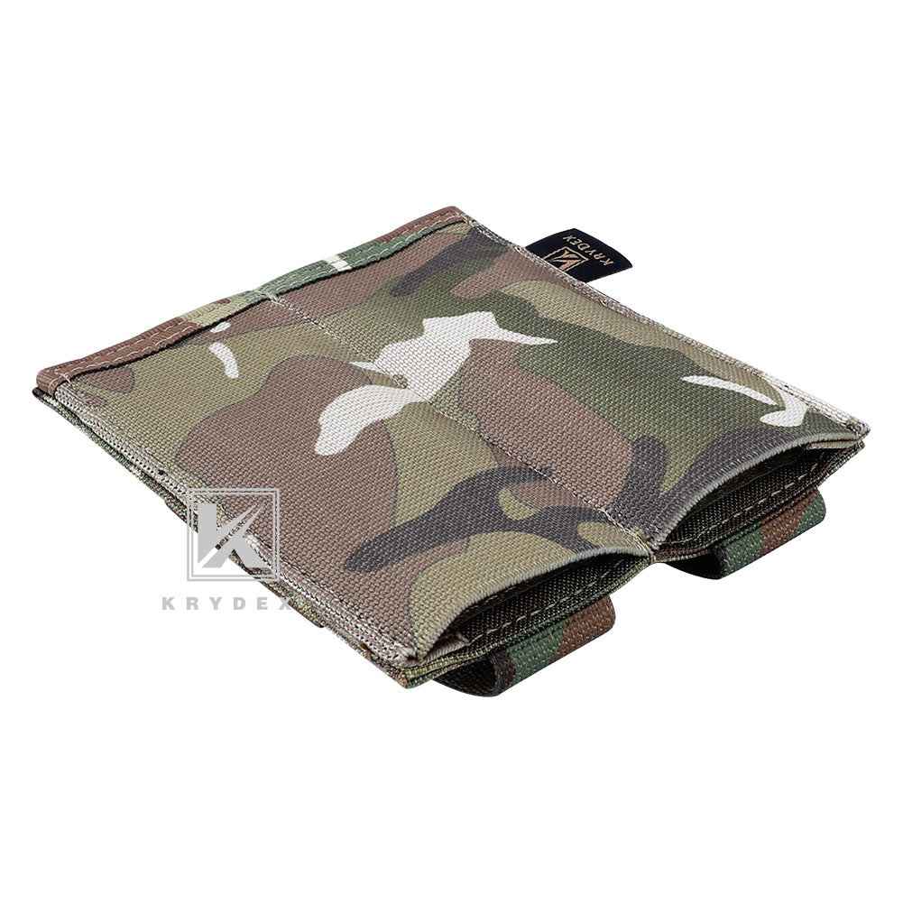 KRYDEX Fast Draw Tactical Molle Elastic Double 9mm Pistol Magazine Pouch Glock Sig Sauer Mag Carrier Multitool Holster