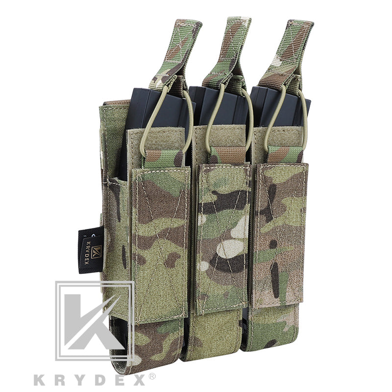 KRYDEX Tactical Triple Open Top SMG Magazine Pouch