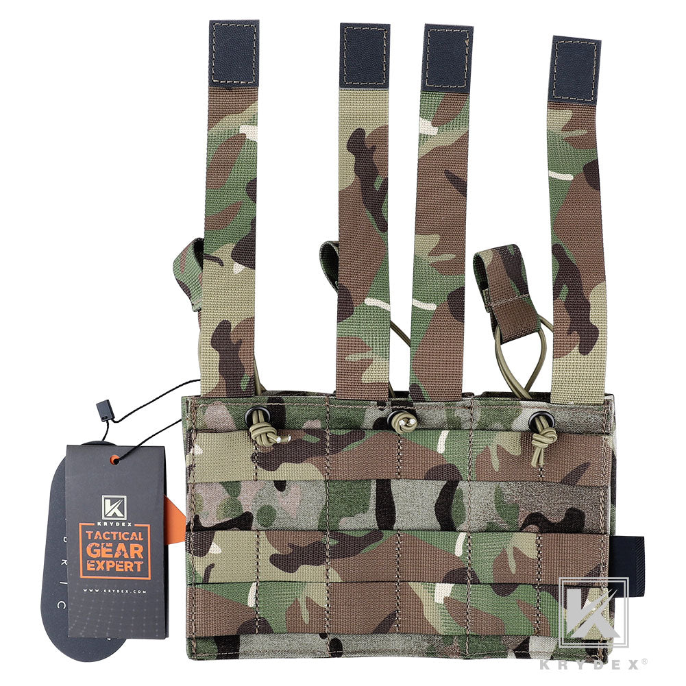 KRYDEX Triple 5.56 .223 M4 M16 AR15 Open Top Mag Pouch