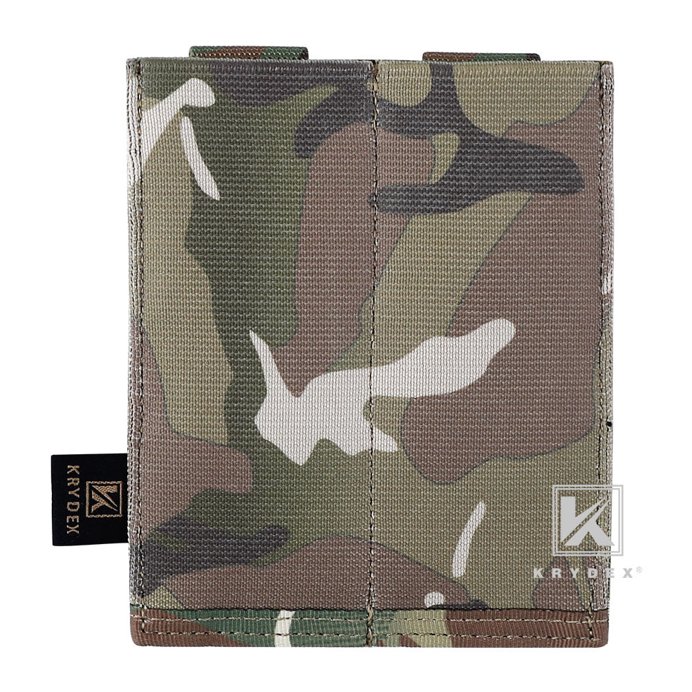KRYDEX Fast Draw Tactical Molle Elastic Double 9mm Pistol Magazine Pouch Glock Sig Sauer Mag Carrier Multitool Holster