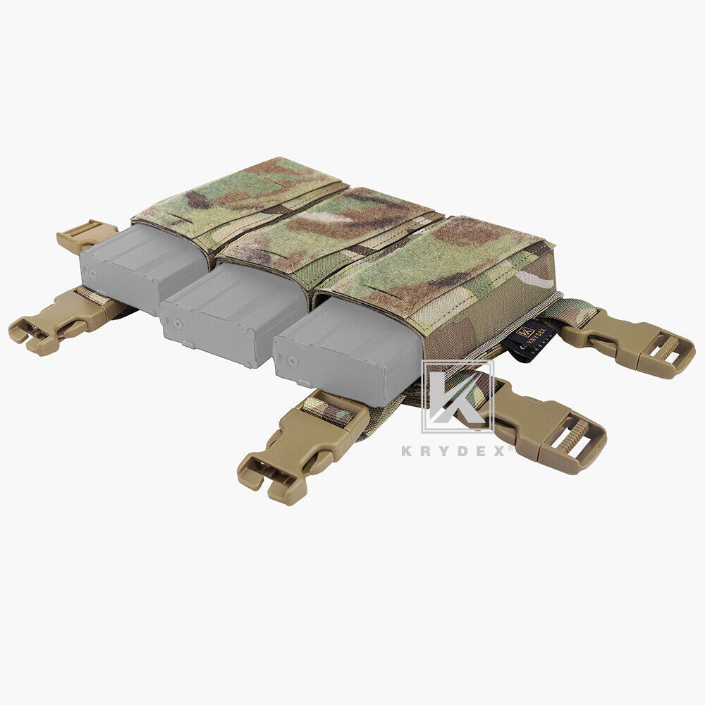 Krydex Tactical Triple Placard .223 5.56 Mag Pouch Retention Insert Holder Chest Rig Plate Carrier