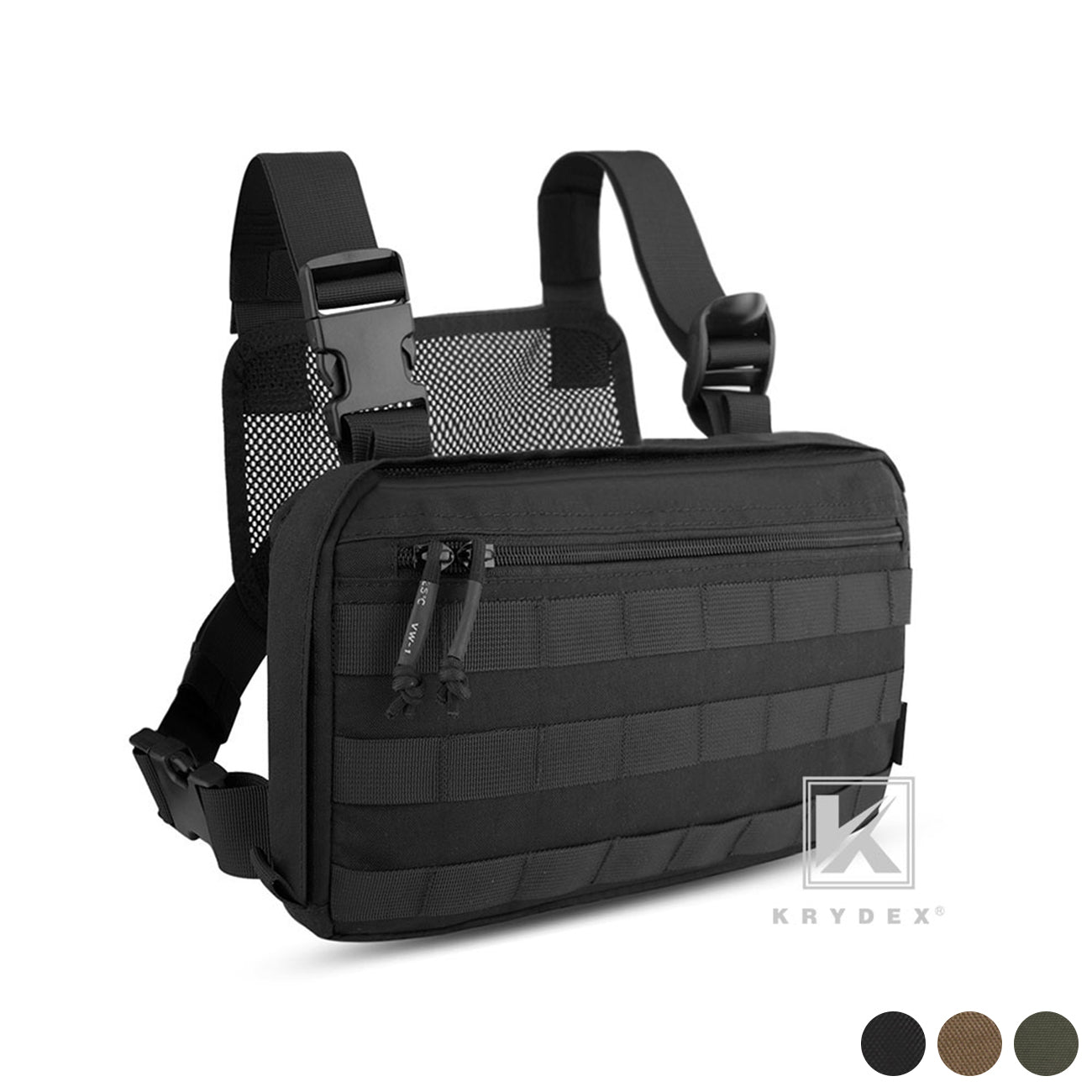 KRYDEX Tactical Concealed Molle Recon Combat Chest Rig Bag Pack