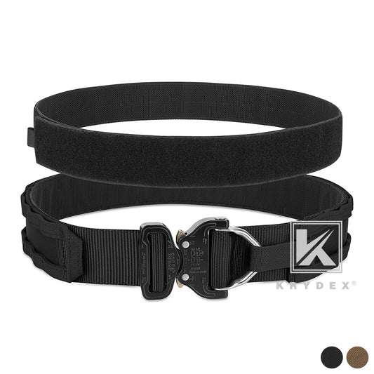 KRYDEX Tactical Cobra Buckle MOLLE Heavy Duty Gun Belt 1.75" Inner Belt 2" Outer Belt