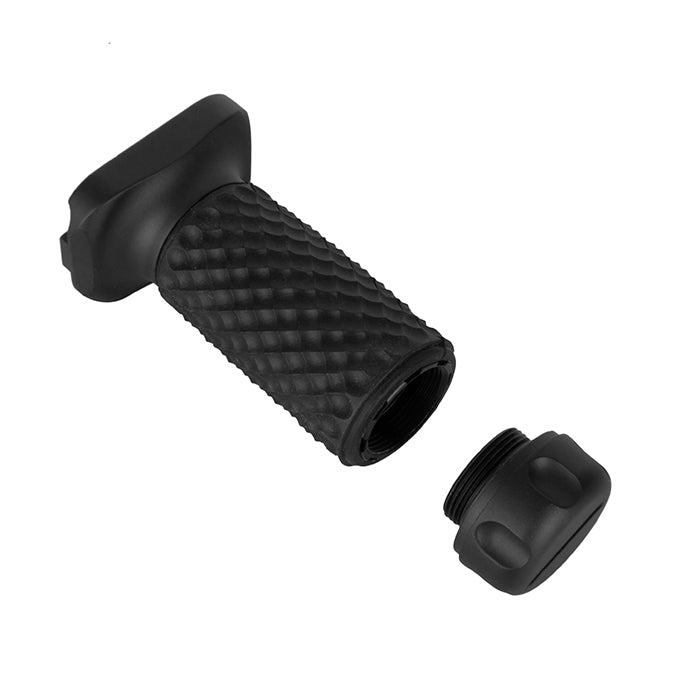Tactical KeyMod GolfBall Pattern ForeGrip Aluminum Short Vertical Grip w Storage