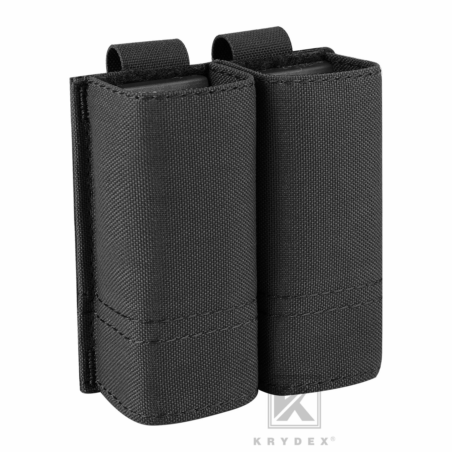 Krydex Tactical 9MM Pistol Magazine Pouch Double Stack .40 45 ACP Pistol Mag Holder Duty Belt & Molle Compatible
