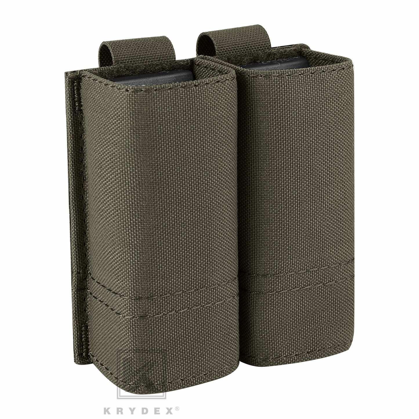 Krydex Tactical 9MM Pistol Magazine Pouch Double Stack .40 45 ACP Pistol Mag Holder Duty Belt & Molle Compatible