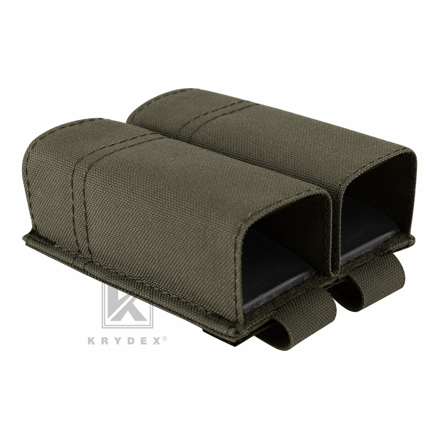 Krydex Tactical 9MM Pistol Magazine Pouch Double Stack .40 45 ACP Pistol Mag Holder Duty Belt & Molle Compatible
