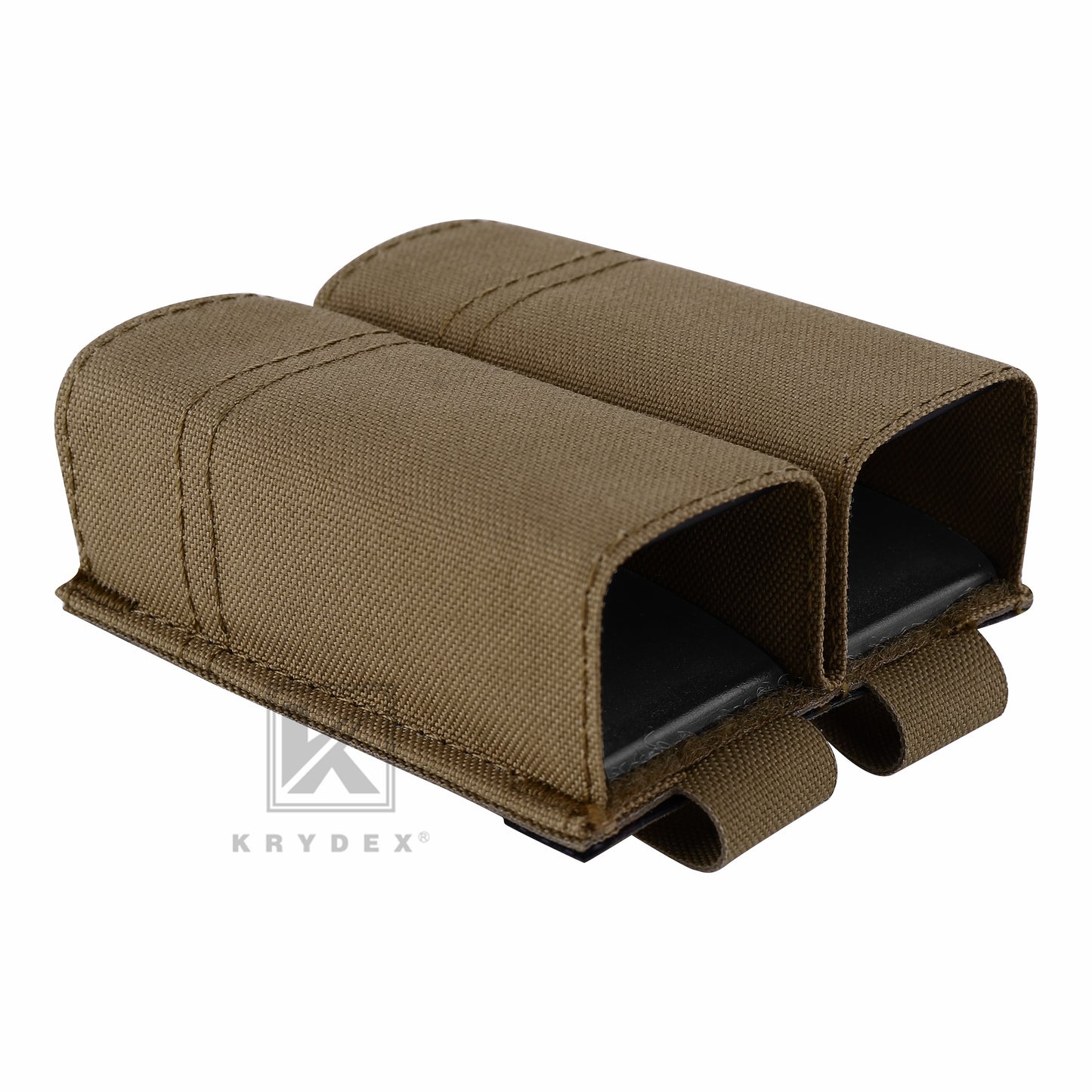 Krydex Tactical 9MM Pistol Magazine Pouch Double Stack .40 45 ACP Pistol Mag Holder Duty Belt & Molle Compatible