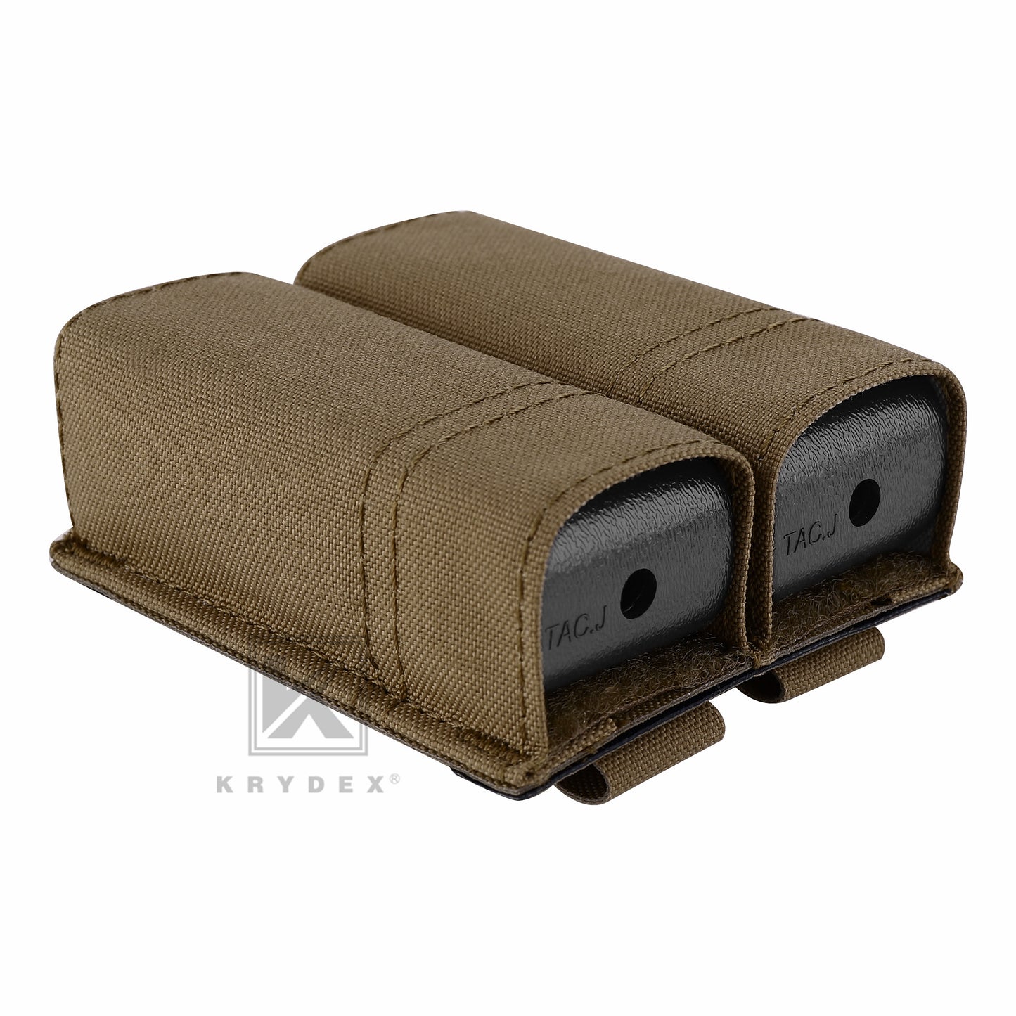 Krydex Tactical 9MM Pistol Magazine Pouch Double Stack .40 45 ACP Pistol Mag Holder Duty Belt & Molle Compatible