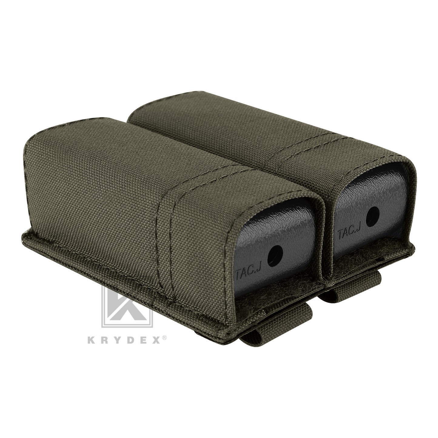 Krydex Tactical 9MM Pistol Magazine Pouch Double Stack .40 45 ACP Pistol Mag Holder Duty Belt & Molle Compatible