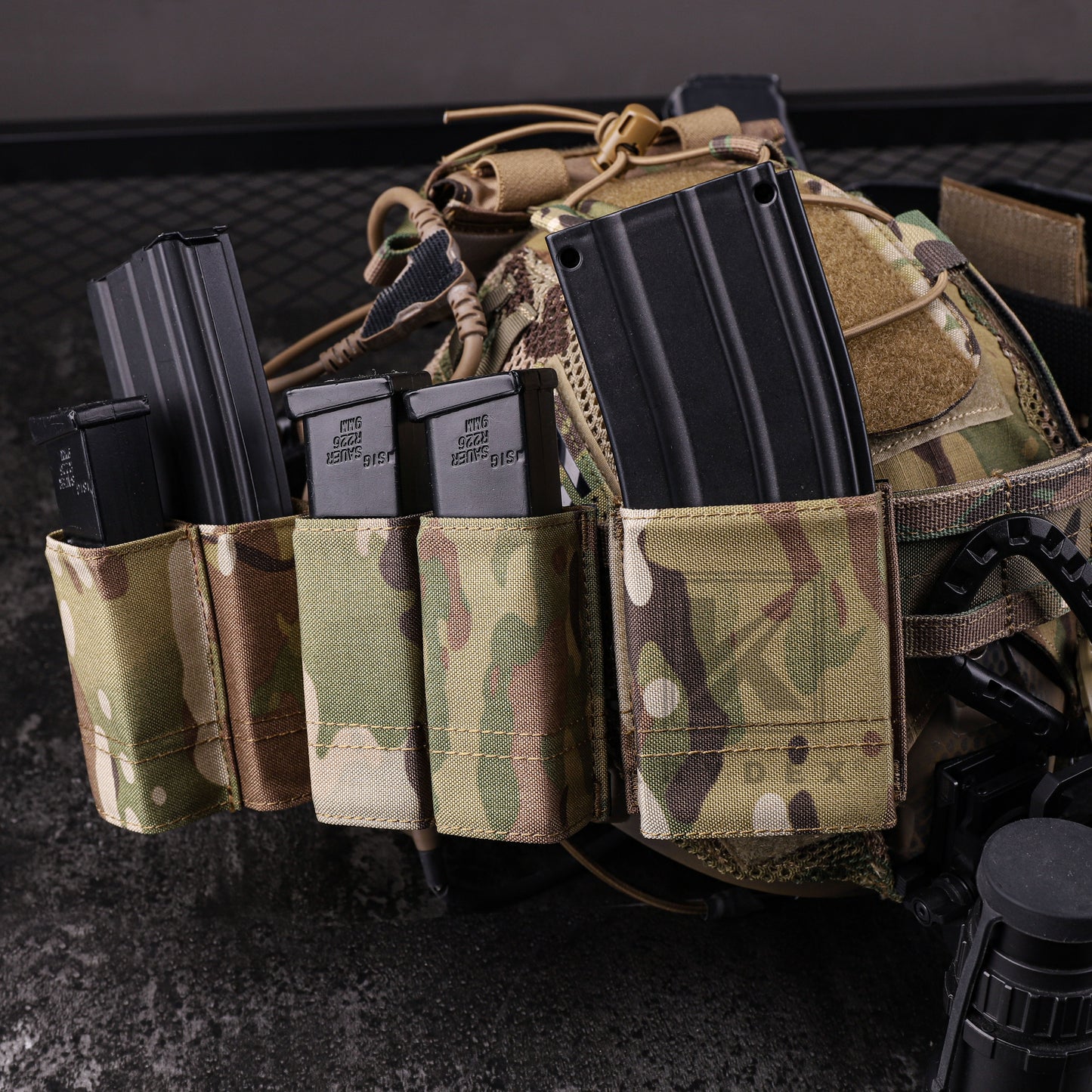 Krydex Tactical 9MM Pistol Magazine Pouch Double Stack .40 45 ACP Pistol Mag Holder Duty Belt & Molle Compatible