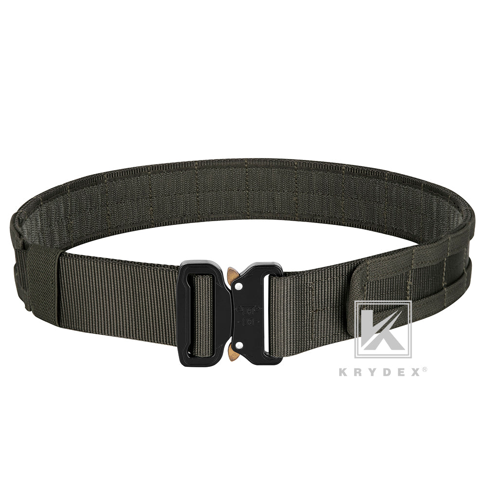 KRYDEX Quick Release 1.5"-1.75" Heavy Duty Metal Buckle Molle Rigger Outer & Inner Belt Airsoft Battle Tactical Outdoor Adjustable Waistband