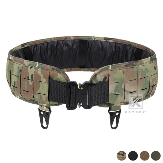 KRYDEX Molle Laser Cut Non-Slip Shooting Battle Orion Outer Belt Lightweight Tactical With Quick Release Metal Buckle Inner Belt