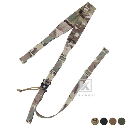 KRYDEX MK2 Sniper Sling Lightweight Tactical Wide Padded 2 Point Quick Adjustable Rifle Gun Sling