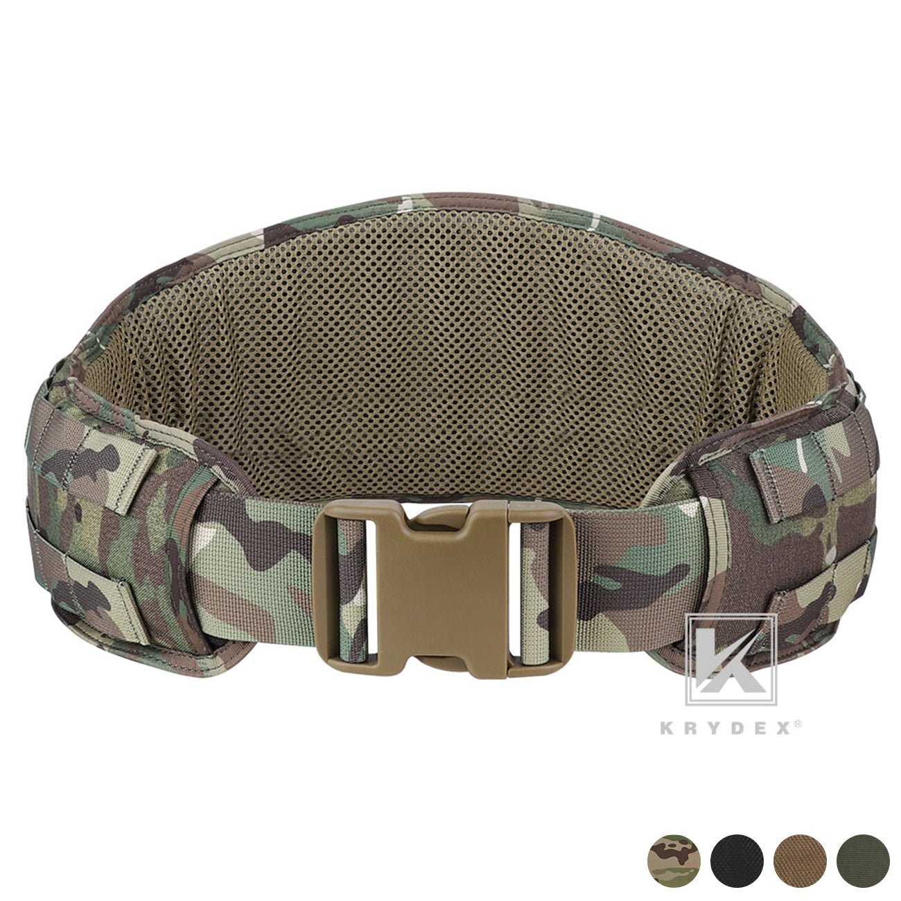 KRYDEX Tactical Quick Release Battle Belt Molle Soft Wide Padded Waist Outer Shooting Gun Belt With Inner Belt
