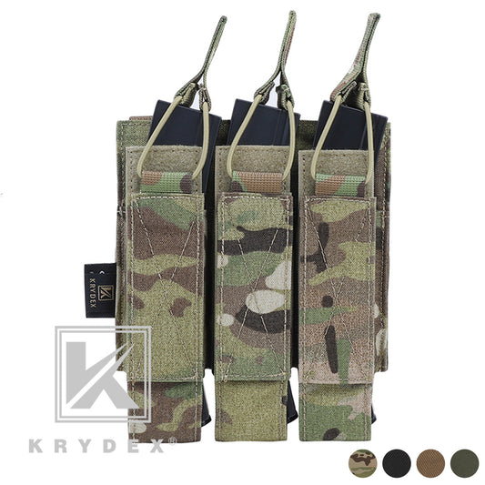 KRYDEX Tactical Triple Open Top SMG Magazine Pouch
