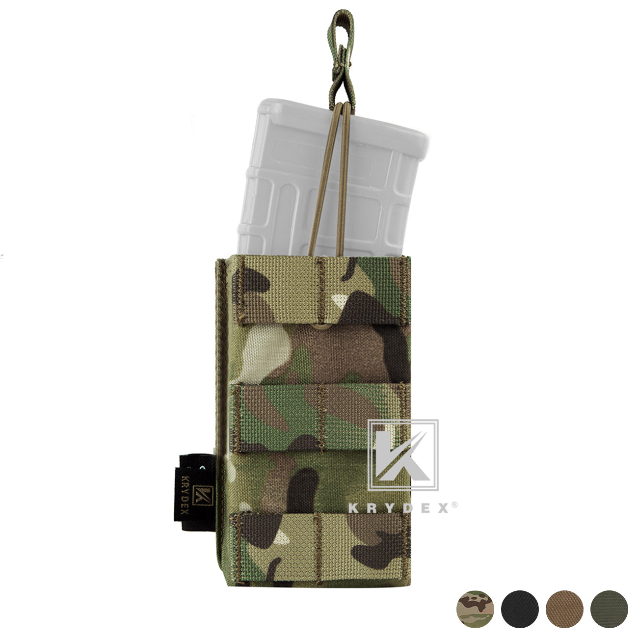 KRYDEX Single 5.56 .223 M4 M16 AR15 Open Top Mag Pouch