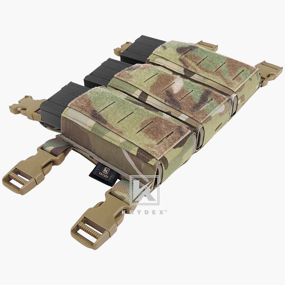 Krydex Tactical Triple Placard .223 5.56 Mag Pouch Retention Insert Holder Chest Rig Plate Carrier