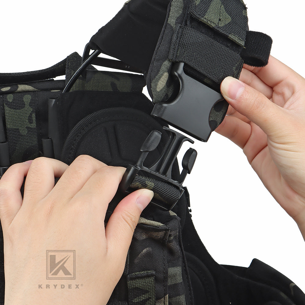 KRYDEX Tactical Plate Carrier Heavy Duty Modular MOLLE Vest