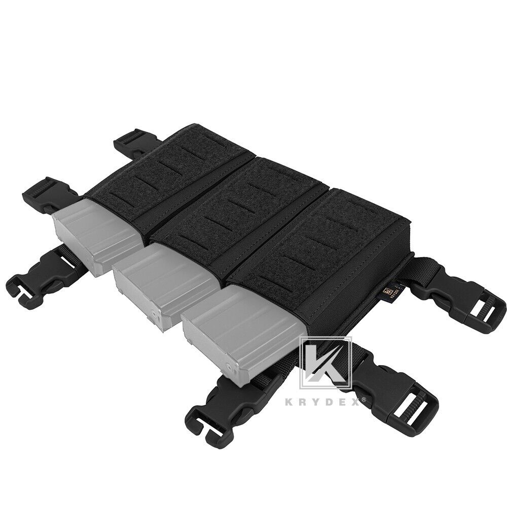 Krydex Tactical Triple Placard .223 5.56 Mag Pouch Retention Insert Holder Chest Rig Plate Carrier
