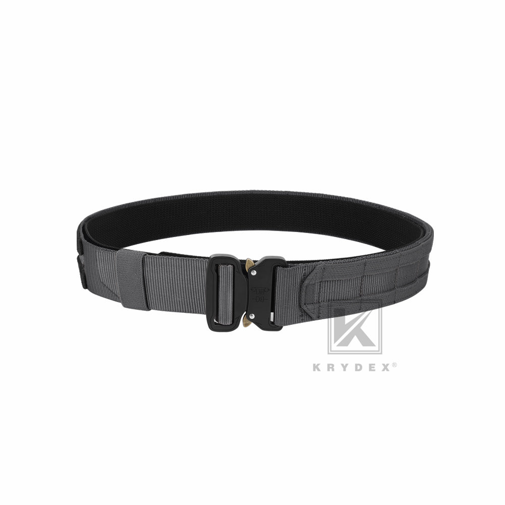 KRYDEX Quick Release 1.5"-1.75" Heavy Duty Metal Buckle Molle Rigger Outer & Inner Belt Airsoft Battle Tactical Outdoor Adjustable Waistband