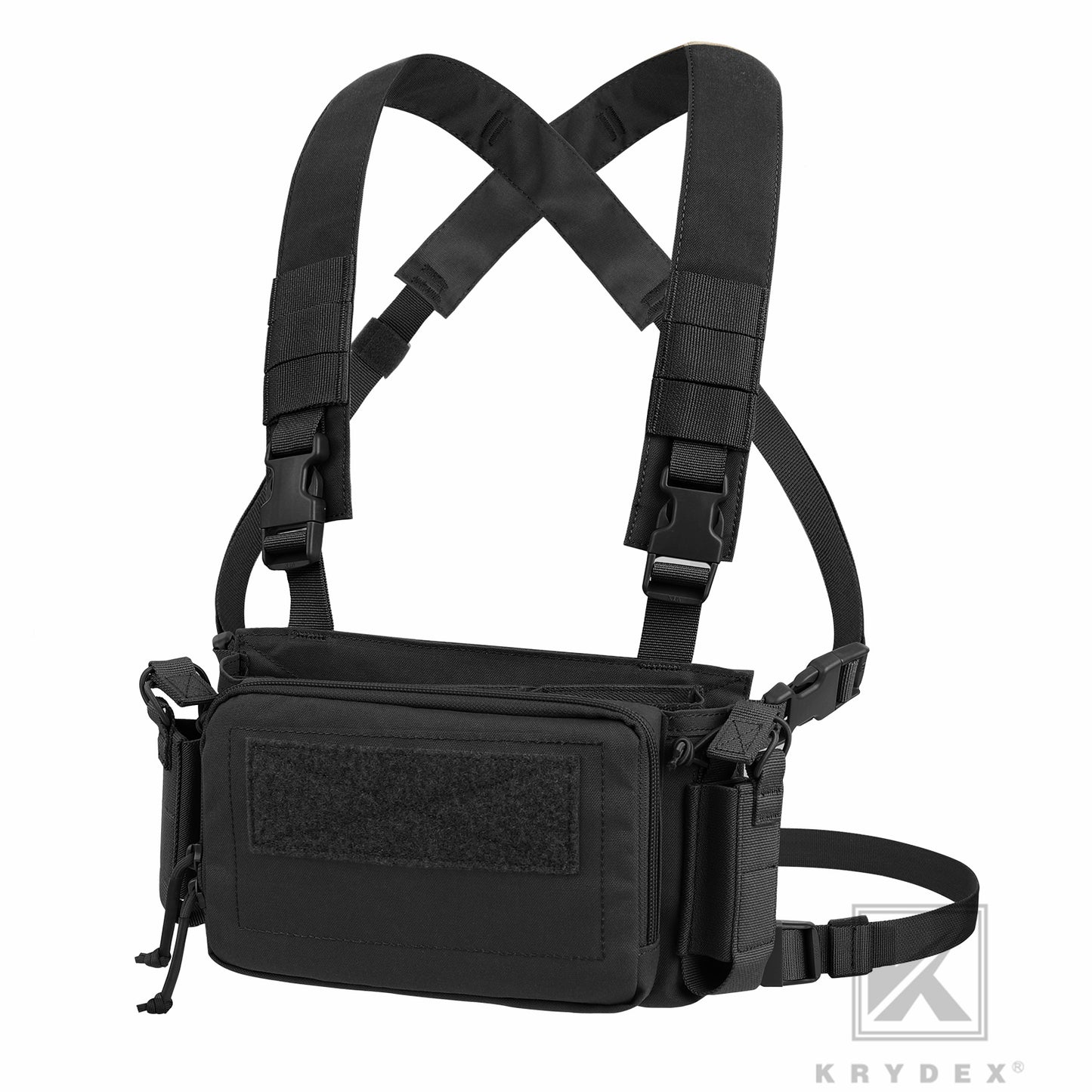 KRYDEX Tactical D3CR Chest Rig 5.56 7.62 Rifle Pistol Mag Pouch Placard Carrier with D3 Flatpack Tactical Backpack