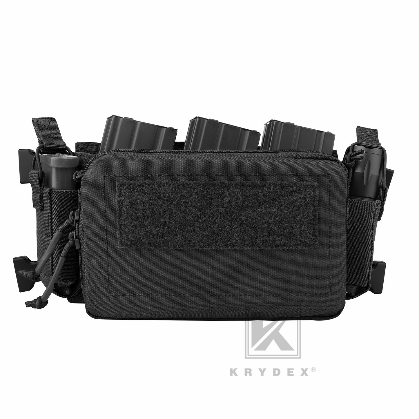KRYDEX Tactical D3CR Chest Rig 5.56 7.62 Rifle Pistol Mag Pouch Placard Carrier with D3 Flatpack Tactical Backpack