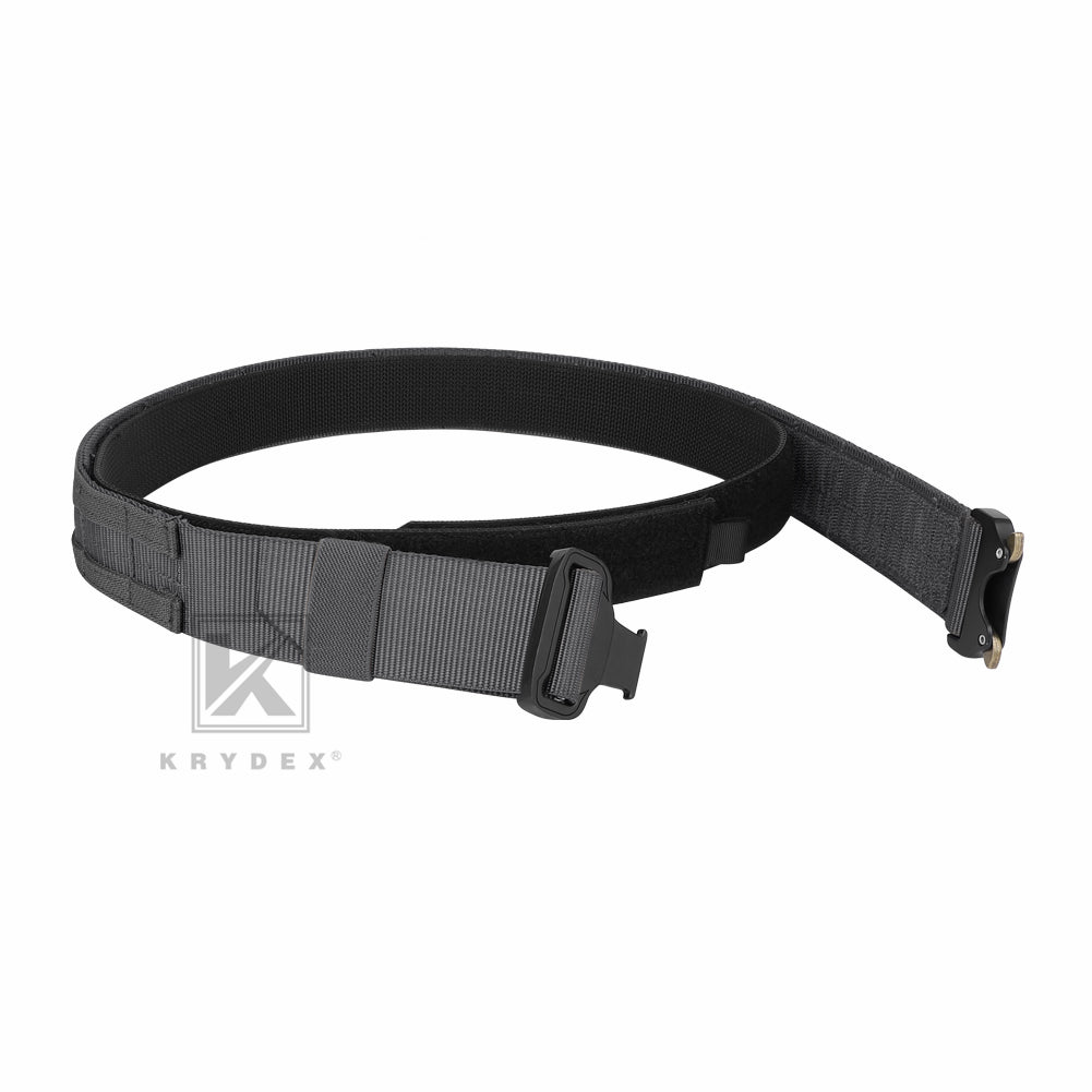 KRYDEX Quick Release 1.5"-1.75" Heavy Duty Metal Buckle Molle Rigger Outer & Inner Belt Airsoft Battle Tactical Outdoor Adjustable Waistband