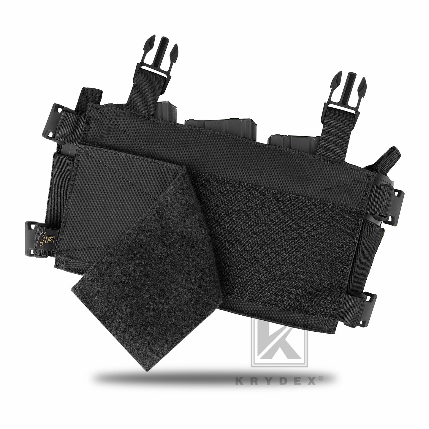 KRYDEX Tactical D3CR Chest Rig 5.56 7.62 Rifle Pistol Mag Pouch Placard Carrier with D3 Flatpack Tactical Backpack