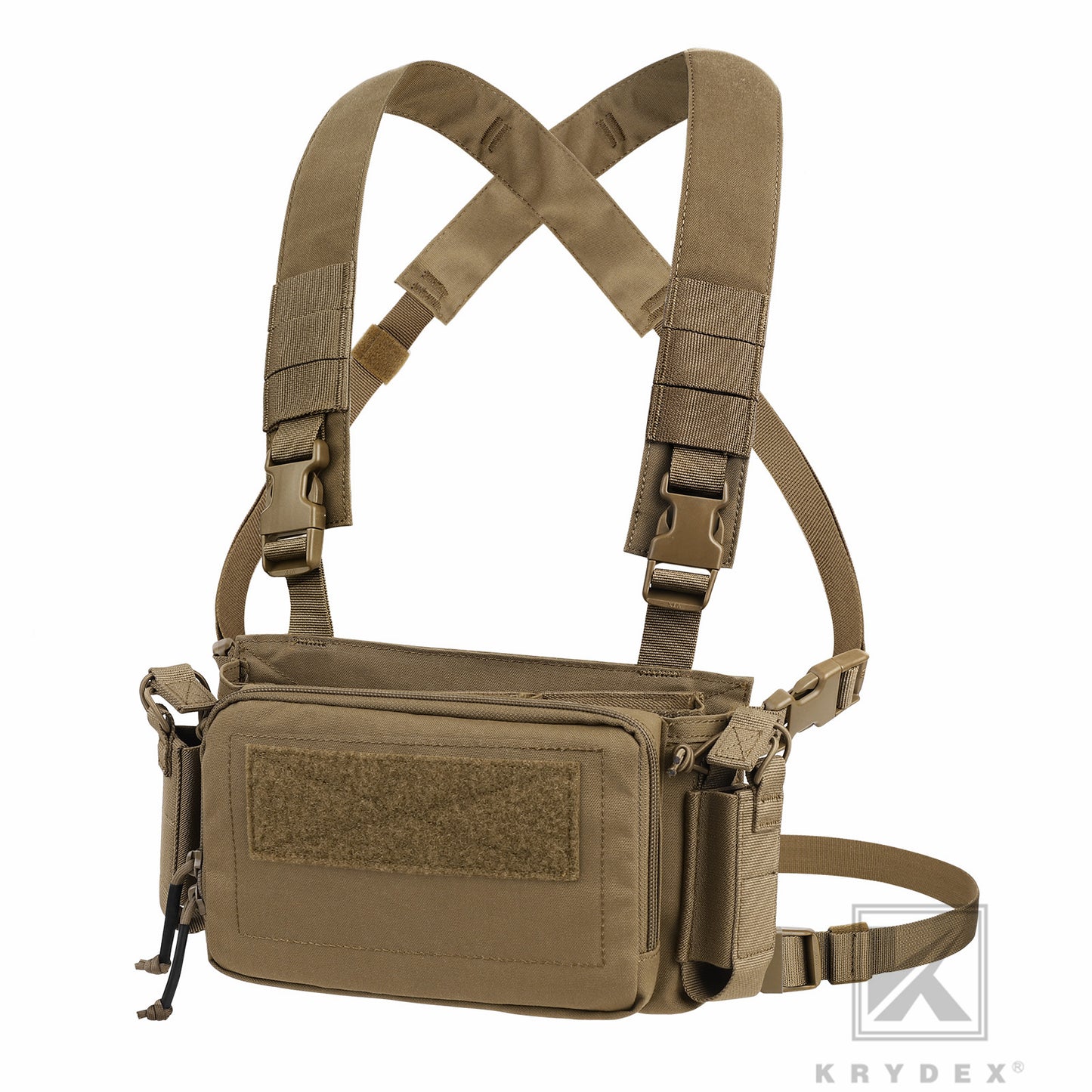 KRYDEX Tactical D3CR Chest Rig 5.56 7.62 Rifle Pistol Mag Pouch Placard Carrier with D3 Flatpack Tactical Backpack