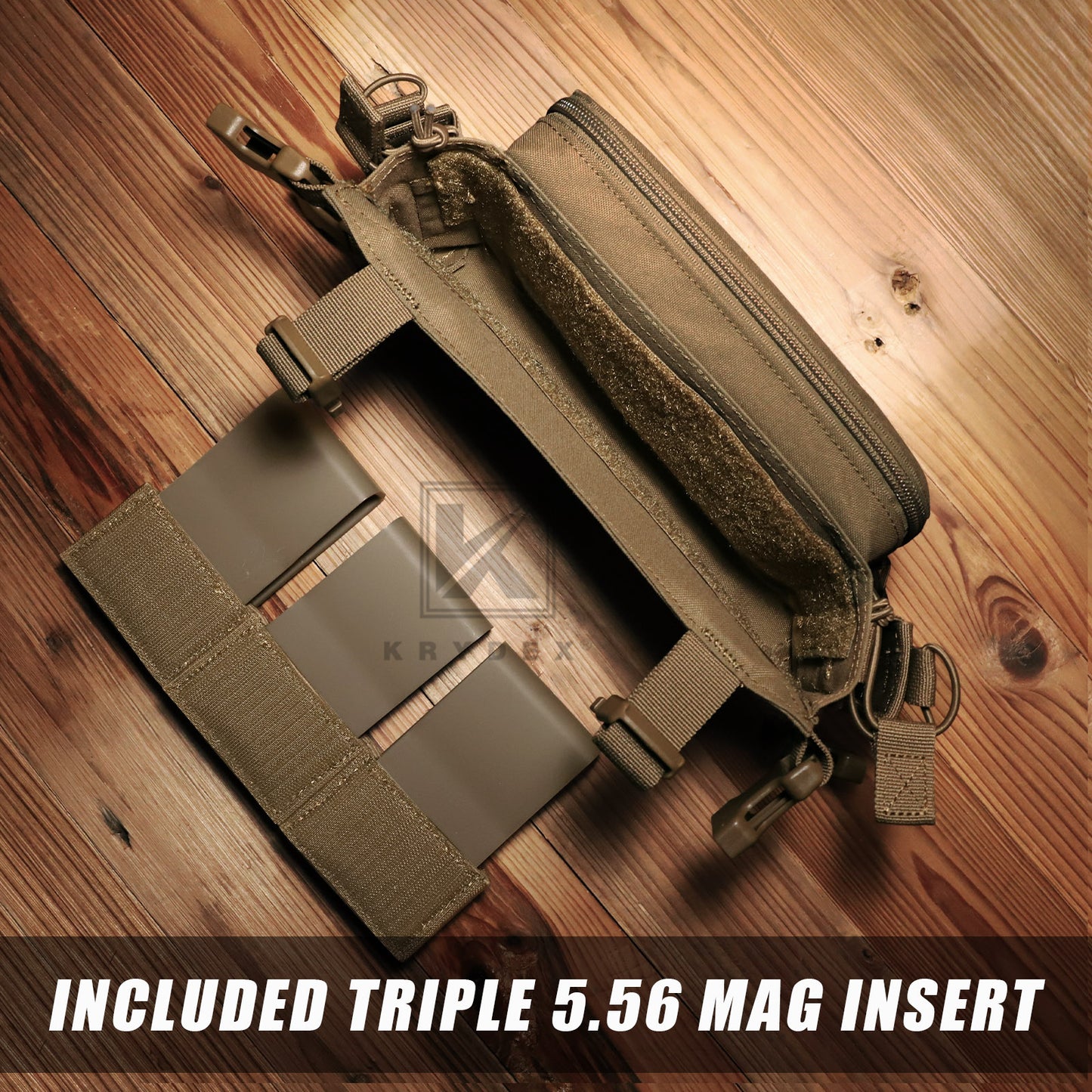 KRYDEX Tactical D3CR Chest Rig 5.56 7.62 Rifle Pistol Mag Pouch Placard Carrier with D3 Flatpack Tactical Backpack