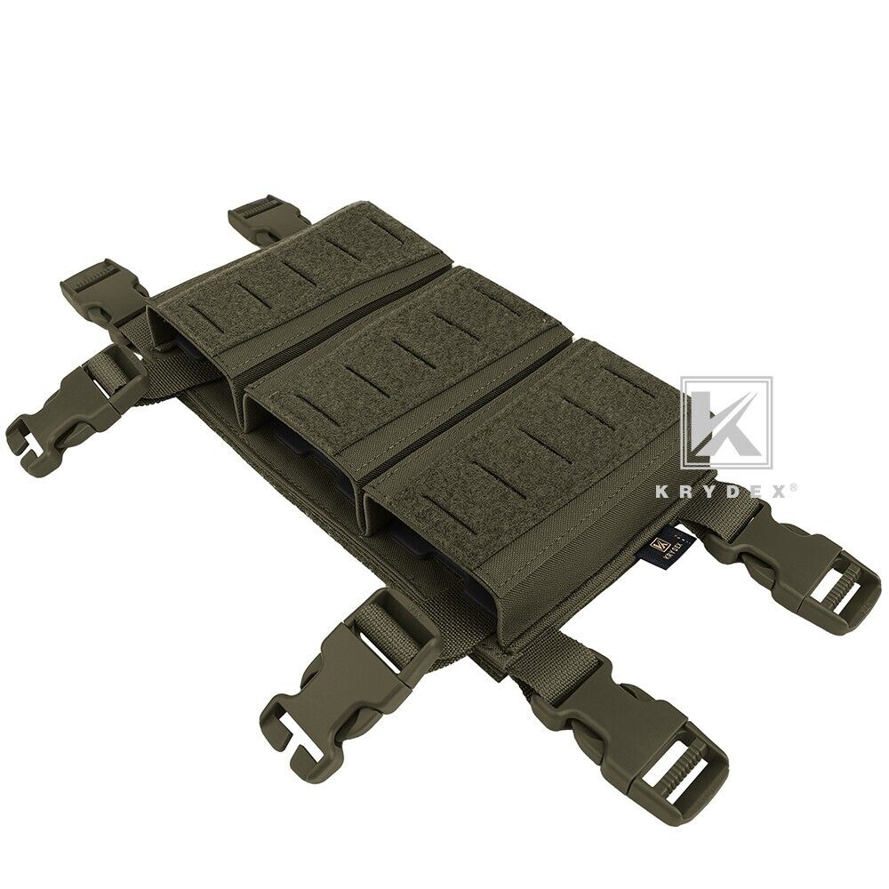 Krydex Tactical Triple Placard .223 5.56 Mag Pouch Retention Insert Holder Chest Rig Plate Carrier