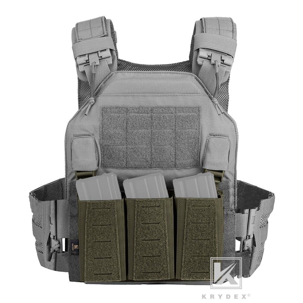 Krydex Tactical Triple Placard .223 5.56 Mag Pouch Retention Insert Holder Chest Rig Plate Carrier
