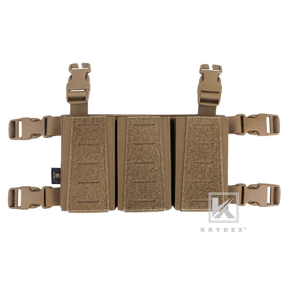 Krydex Tactical Triple Placard .223 5.56 Mag Pouch Retention Insert Holder Chest Rig Plate Carrier