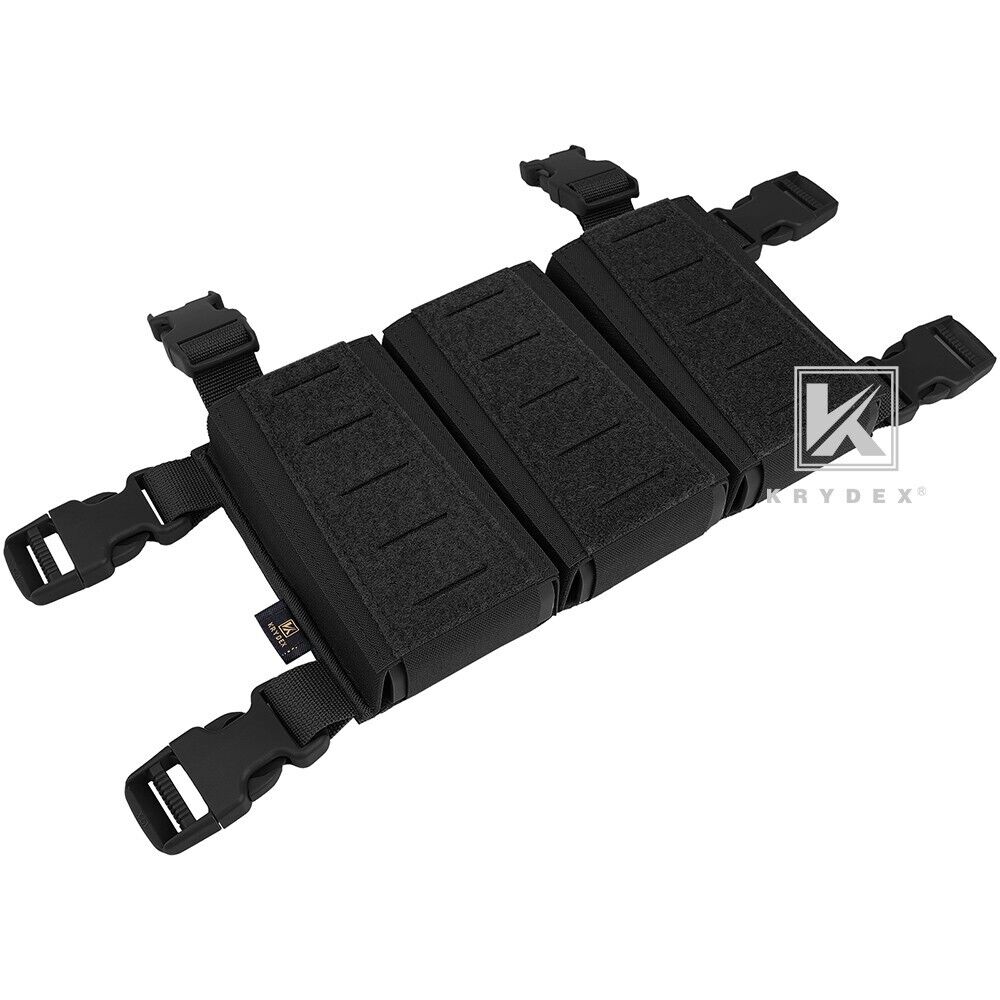 Krydex Tactical Triple Placard .223 5.56 Mag Pouch Retention Insert Holder Chest Rig Plate Carrier