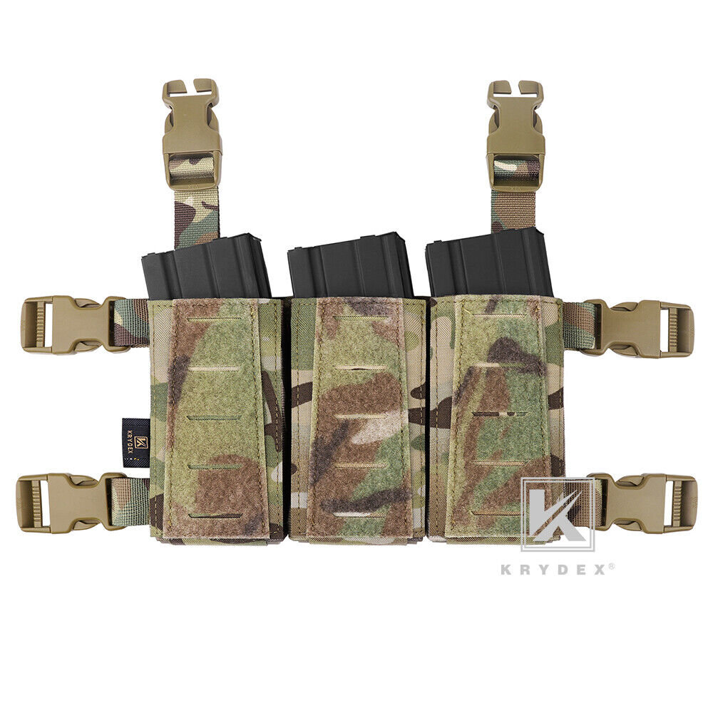 Krydex Tactical Triple Placard .223 5.56 Mag Pouch Retention Insert Holder Chest Rig Plate Carrier