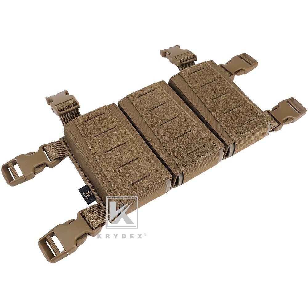 Krydex Tactical Triple Placard .223 5.56 Mag Pouch Retention Insert Holder Chest Rig Plate Carrier