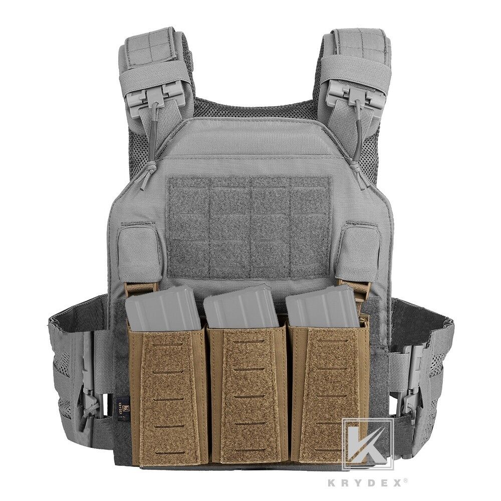 Krydex Tactical Triple Placard .223 5.56 Mag Pouch Retention Insert Holder Chest Rig Plate Carrier